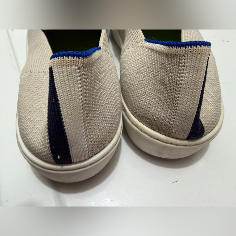 Rothy's light gray Slip-On Loafers with Blue Accent - Picture 3 of 9